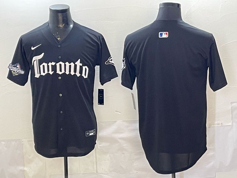 Men 2026 Toronto Blue Jays Blank Black 5th generation Joint Name Nike MLB Jersey style 03->toronto blue jays->MLB Jersey